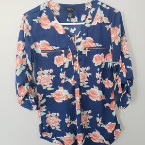 floral chiffon top